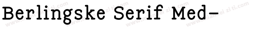 Berlingske Serif Med字体转换
